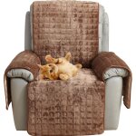 Housse fauteuil relax 1 place, caf�, 53�190 cm, antid�rapante, lavable
