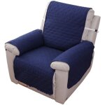 Housse fauteuil relax 1 place, housse de canap� protecteur inclinable imperm�able pour chambre (bleu ...
