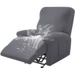 Housse de fauteuil relax imperm�able extensible, couleur unie housse de canap� antid�rapante avec poche ...