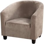 Housse de fauteuil tonneau en velours doux ? tr�s extensibles ? housses de chaise de club souples pour ...