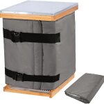 Housse d'hiver oxford pour ruches � 8 et 10 cadres, 2 pi�ces, chaude, coupe - vent et isolante (gris, ...