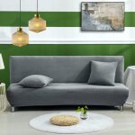 Housse imperm�able extensible pour canap� - lit futon pliant 2 - 3 places sans accoudoirs, dark grey, ...