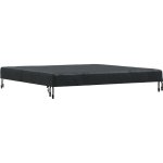 Housse de table uni noir 122 x 122 x 15 cm tissu vidaxl