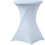 Housse nappe blanche werka pro pour table mange debout ronde ø80cm Housse nappe blanche werka pro pour table mange debout ronde ø80cm