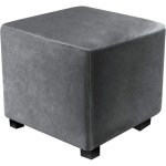 Housse ottomane housses de pouf extensible rectangulaire, housse de repose - pieds protecteur de meubles ...