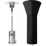 Housse pour parasol chauffant, housses de chauffage extérieur imperméable rond noir, protection parasol ... Housse pour parasol chauffant, housses de chauffage extérieur imperméable rond noir, protection parasol ...