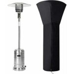 Housse pour parasol chauffant, housses de chauffage extrieur impermable rond noir, protection parasol ...