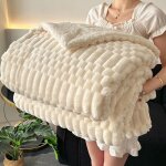 Housse polaire mignonne et lgante, douce et moelleuse, jet dcoratif pour canap - lit, fauteuil, ...