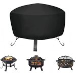 Housse de protection pour bras�ro rond, imperm�able, noir, pvc, couvre - feu, jardin patio ext�rieur ...