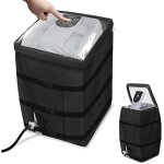 Housse de protection pour pompe de chauffage de spa, avec ouverture zippe et fentre transparente en ...