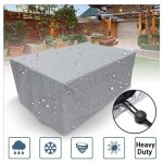 Housse de protection rectangulaire en polyester pour salon de jardin (180 x 150 x 80 cm), impermable, ...