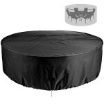 Jamais utilis]housse de protection ronde pour table de jardin, impermable et coupe - vent, oxford 210d, ...