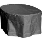 Housse de protection table ovale de jardin haute qualit� polyester l180 x 90 cm couleur anthracite.