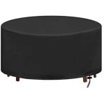 Housse de protection pour table ronde, imperm�able, en tissu oxford, pour mobilier de jardin. diam�tre ...