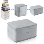 Housse rangement vetement couette, 52x42x60cm organisateur d'auto - compression ultra peu encombrant, ...