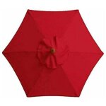Housse de rechange pour parasol de 3m avec 6 nervures et a�rations, parasol � m�t d�cal� - tissu polyester ...