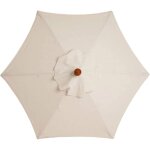 Housse de rechange pour parasol, 6 baleines, 2 m, imperm�able, anti - uv, tissu de rechange, blanc cr�me ...
