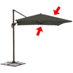 Housse de rechange pour parasol deluxe ecru 3x4