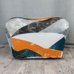 Housse de repose - pieds / pouf motif gomtrique explicite et lumineux