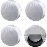 Housses de roue pour camping - car (lot de 4, argent�es), protection uv oxford imperm�able pour camion, ...