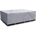 Housse salon de jardin 180x120x74cm argenté 420d oxford housse table de jardin rectangulaire protection ... Housse salon de jardin 180x120x74cm argenté 420d oxford housse table de jardin rectangulaire protection ...