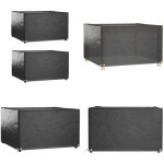 Housses de salon de jardin 2 pcs 8 ?illets 125x125x75 cm carr - housse de jardin - housse de mobilier ...