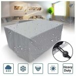 Housse salon de jardin carre 210d, 100x100x85cm housse de meuble de jardin impermeable housse pour table ...