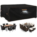 Housse salon de jardin exterieur avec �vent, 420d oxford tissu housse table de jardin, b�che de protection ...