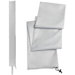 Housse de sche - linge rotative, impermable et zippe, pour tendoir et schoir de jardin (argent)