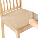 Housse de si�ge 40x40cm velours �lastique beige [26l1]