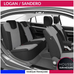 Housses de si�ge sur mesure pour logan / mcv 5 / sandero / sandero stepway (01 / 2013 � 12 / 2020) housse ...