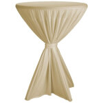 Housse de table fi�sta ecru pour table haute