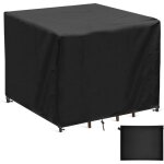 Jamais utilis] housses table de jardin, 420d oxford carre housse salon de jardin impermable, rsistance ...