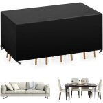 Housse de table jardin carre, 420d tissu oxford housse salon de jardin, housse de protection table de ...