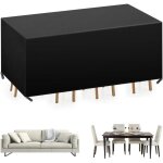 Housse de table jardin carre, 420d tissu oxford housse salon de jardin, housse de protection table de ...