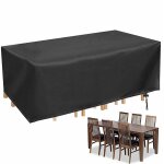 Rhg housse table de jardin rectangulaire bache salon jardin exterieur imperm�able, housse table exterieur, ...