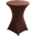 Housse de table ronde extensible en spandex, housse mange debout, nappe pour table cocktail pour restaurant ...