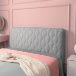 Housse de t�te de lit, adapt�e au lit double pleine grandeur, housse de t�te de lit coulissante matelass�e, ...