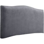 Housse de tte de lit lastique pour tte de lit - 150 cm - pour tte de lit 140 - 170 cm, gris - sollbry ...