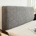 Housse de t�te de lit extensible, housse de t�te de lit 160, couvre - t�te de lit tissu jacquard, �lastique ...