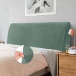 Housses de t�te de lit, tissu velours stretch doux, protecteur antipoussi�re pour t�te de lit rembourr�e ...