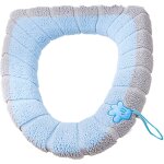 Housse de toilette �paisse, extensible et lavable, compatible avec tous les si�ges de toilette ovales. ...