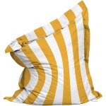 Housse vide de pouf ray� xxl imperm�able 180x145 cm jaune et blanc
