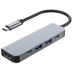 Hub usb c, usb docking station, adaptateur usb c, 5 en 1 pour macbook pro air m1 / m2, 4k hdmi, usb 3. ...