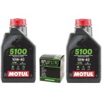 Huile motul 5100 10w40 2l + filtre � huile hyflo hf138 4t gsxr gsx sv dl gsf gs