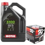 Huile motul 5100 10w40 4l + filtre � huile k&n kn204 4t honda yamaha kawasaki