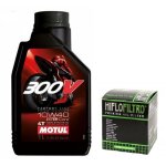 Huile motul originale 300v 10w40 2l + filtre hiflo hf145 raptor 700 xt xtz Huile motul originale 300v 10w40 2l + filtre hiflo hf145 raptor 700 xt xtz