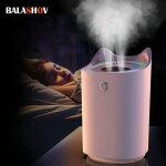 Humidificateur d'air usb 3l, diffuseur d'huile essentielle � double buse avec lumi�re led, diffuseur ...