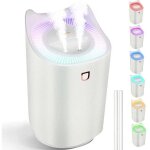 Humidificateur de chambre, humidificateur 3l, lumi�re led 7 couleurs et 2 trous de pulv�risation d'eau, ...