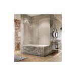 Hüppe - pare - baignoire solva, porte basculante / pliante, fixation à Hüppe - pare - baignoire solva, porte basculante / pliante, fixation à